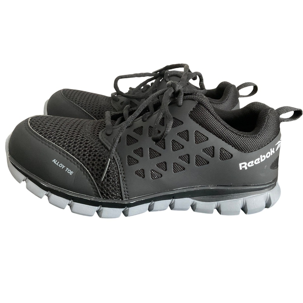 Reebok Work Sublite Cushion RB4041 Mens 6 Black Alloy Toe Safety Shoes EH